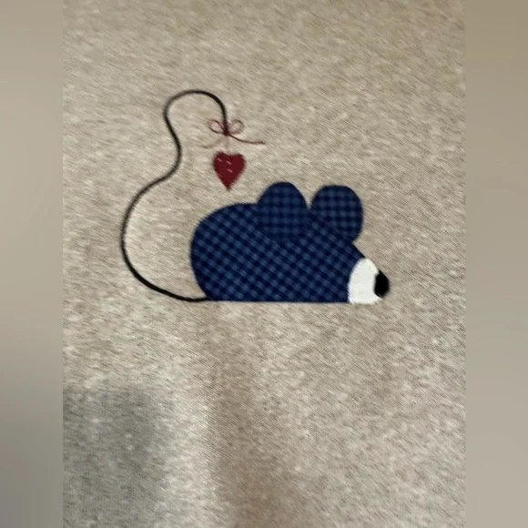 Vintage Cat Paw Print Appliqué Cardigan Jacket Beige Frayed Hem Cozy Cat Lover M - Picture 9 of 10